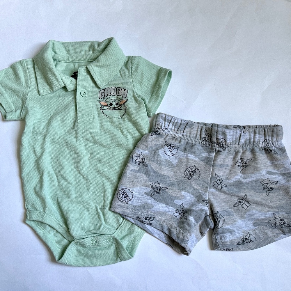Star Wars Baby Boy Grogu Onesie Matching Set